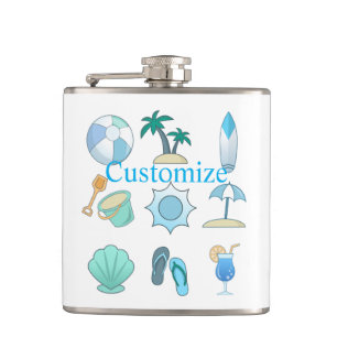 Beach Life Things Thunder_Cove Hip Flask