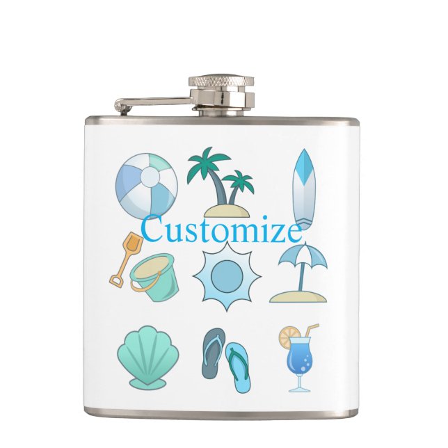 Beach Life Things Thunder_Cove  Hip Flask (Front)