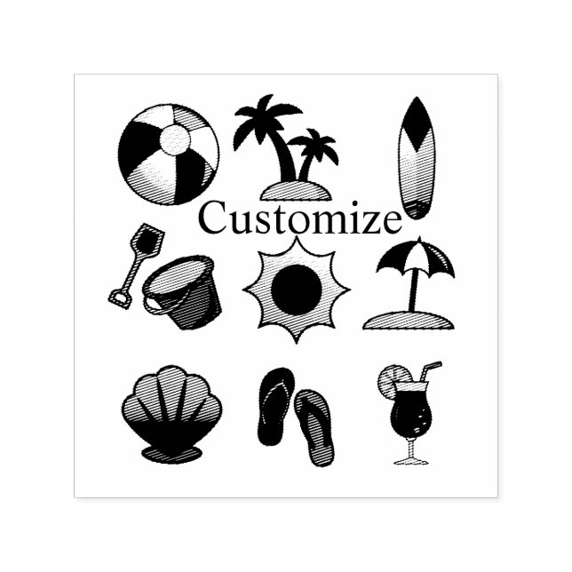 Beach Life Things Thunder_Cove Self-inking Stamp (Design)