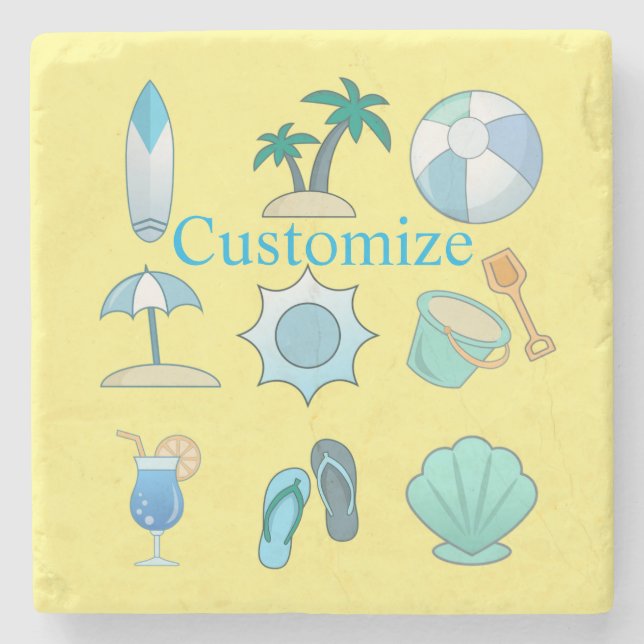 Beach Life Things Thunder_Cove  Stone Coaster (Front)