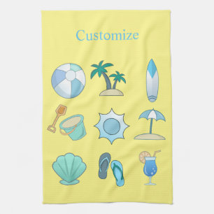 Beach Life Things Thunder_Cove Tea Towel
