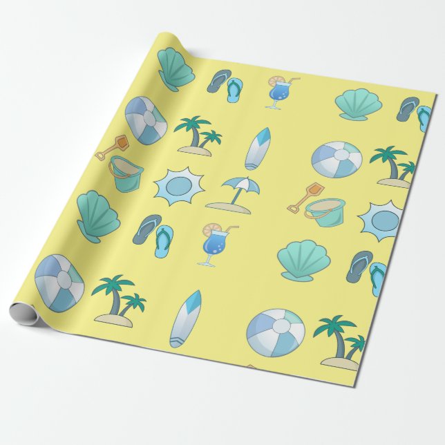 Beach Life Things Thunder_Cove  Wrapping Paper (Unrolled)