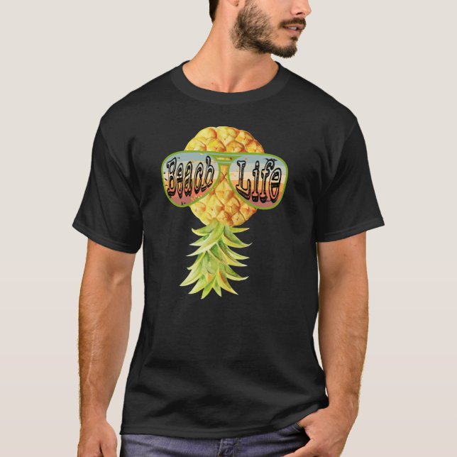 Beach life upside down pineapple T-Shirt Tank Top (Front)