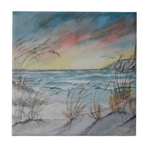 beach lighthouse ceramic tile