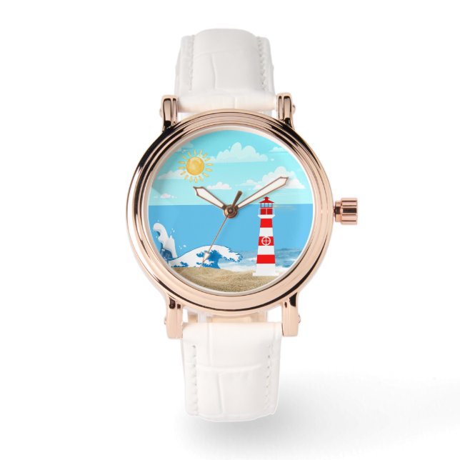Beach Lighthouse Scene Watch (Front)