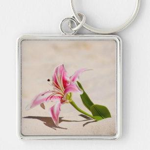 Beach Lily Key Ring