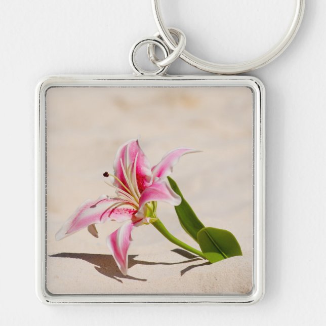 Beach Lily Key Ring (Front)