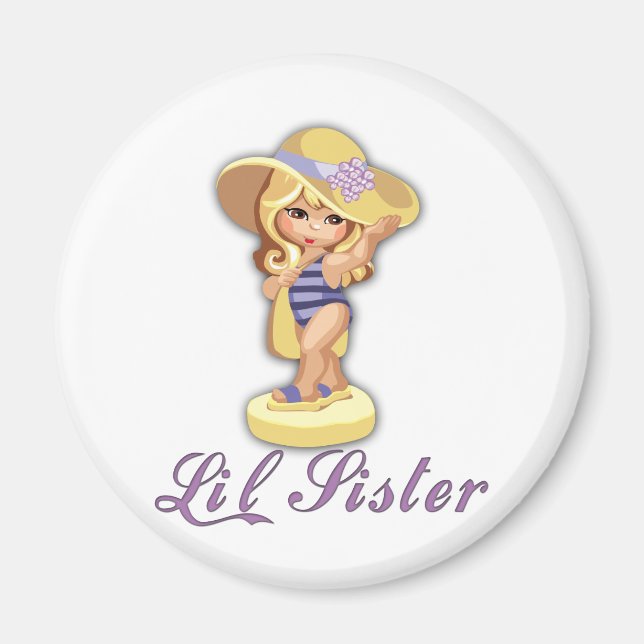 Beach Little Sister Magnet (Front)