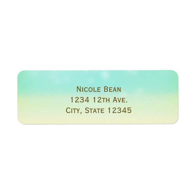 Beach Look Elegant Vintage Wedding Address Labels (Front)