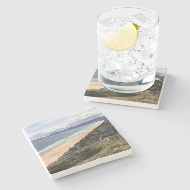 Beach lookout  stone coaster (Side)