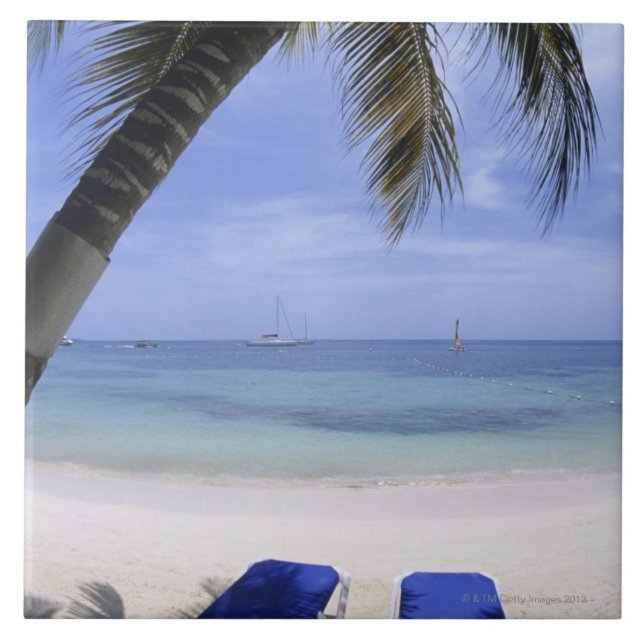 Beach, Lounge Chair, Palm tree, Horizon Over Tile (Front)