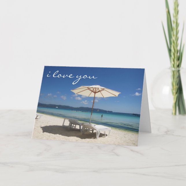 beach lounge love card (Front)
