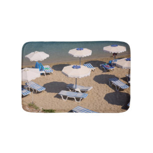 Beach Lounge   Rhodes, Dodecanese Islands, Greece Bath Mat