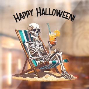 Beach Lounging Skeleton Halloween