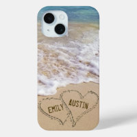 Beach Love Hearts With Names