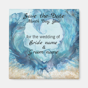 Beach Love Save Date Magnet