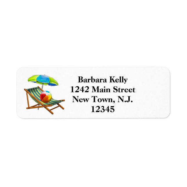 Beach Lover Address Return Address Label (Front)