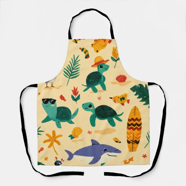 Beach Lover All-Over Print Apron Gift (Front)