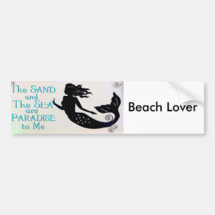 beach lover bumper sticker