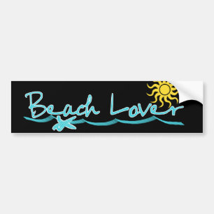 Beach Lover Bumper Sticker