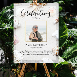 Beach Lover Celebration of Life Photo, Funeral Poster