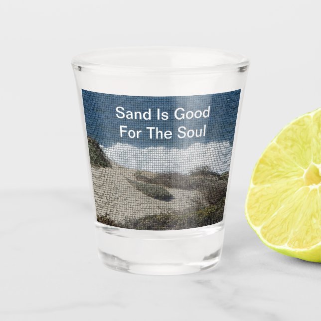 Beach Lover Coastal Landscape Ocean Beachcomber Shot Glass (Front)