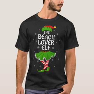 Beach Lover Elf Christmas Family Girls Women Elf S T-Shirt