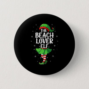 Beach Lover Elf Christmas Girls Women Elf Squad Xm 6 Cm Round Badge