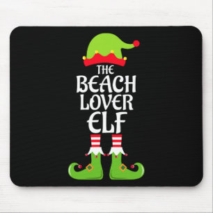 Beach Lover Elf Matching Family Group Christmas Pa Mouse Pad