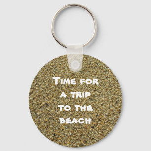 Beach Lover Sand Close-up Photo Coastal Summer Key Ring