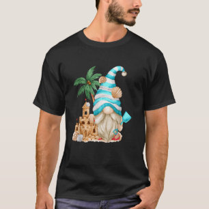 Beach Lover With Flip Flops And Sand Castle Funny T-Shirt