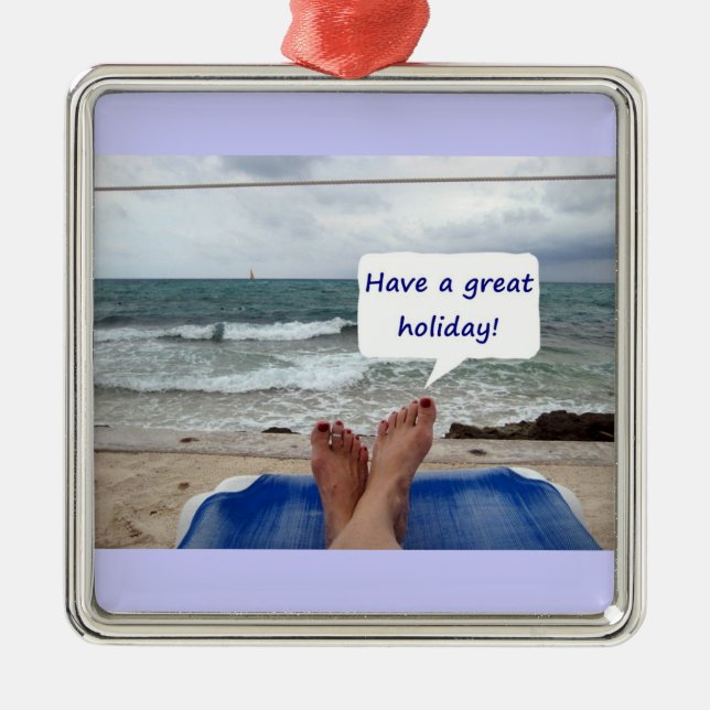 BEACH LOVER'S CHRISTMAS ORNAMENT (Front)