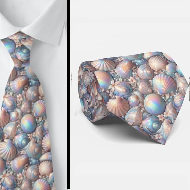 Beach Lovers Tie | Opal Iridecent Seashells  (Creator Uploaded)