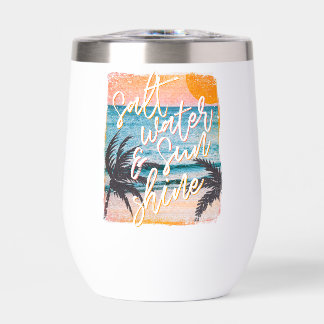 Beach Lover's Wine Tumbler – Salt Water & Sunshine