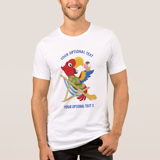 Beach Macaw custom text clothing Tri-Blend Shirt (Front)