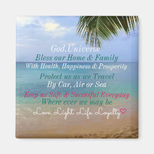 Beach Magnet Bless Our Home & Family