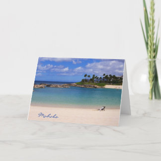 Beach Mahalo Thank You Card