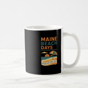 Beach Maine Days Shirt Ocean Sunset Relax Summer V Coffee Mug