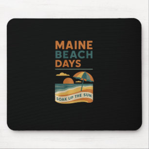 Beach Maine Days Shirt Ocean Sunset Relax Summer V Mouse Pad