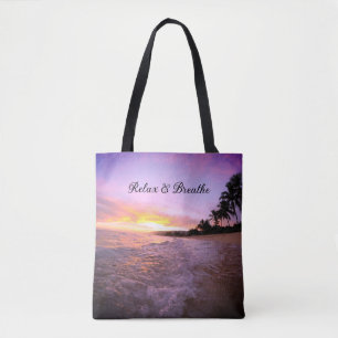 Beach meditation tote bag