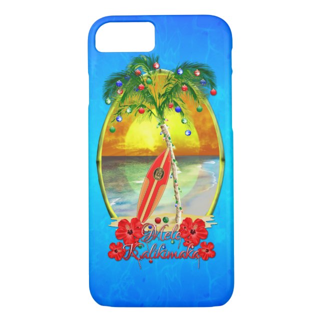 Beach Mele Kalikimaka Case-Mate iPhone Case (Back)