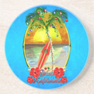 Beach Mele Kalikimaka Coaster
