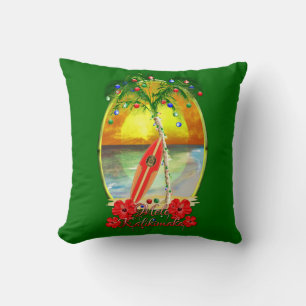 Beach Mele Kalikimaka Cushion