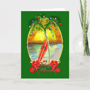 Beach Mele Kalikimaka Holiday Card