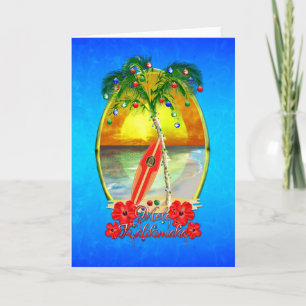 Beach Mele Kalikimaka Holiday Card