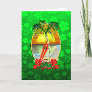 Beach Mele Kalikimaka Holiday Card