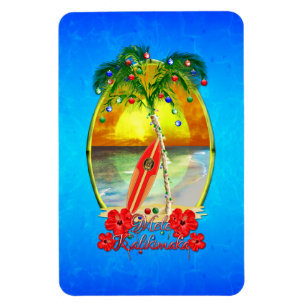 Beach Mele Kalikimaka Magnet