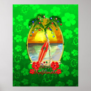 Beach Mele Kalikimaka Poster