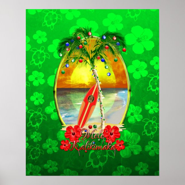 Beach Mele Kalikimaka Poster (Front)