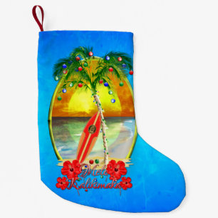 Beach Mele Kalikimaka Small Christmas Stocking